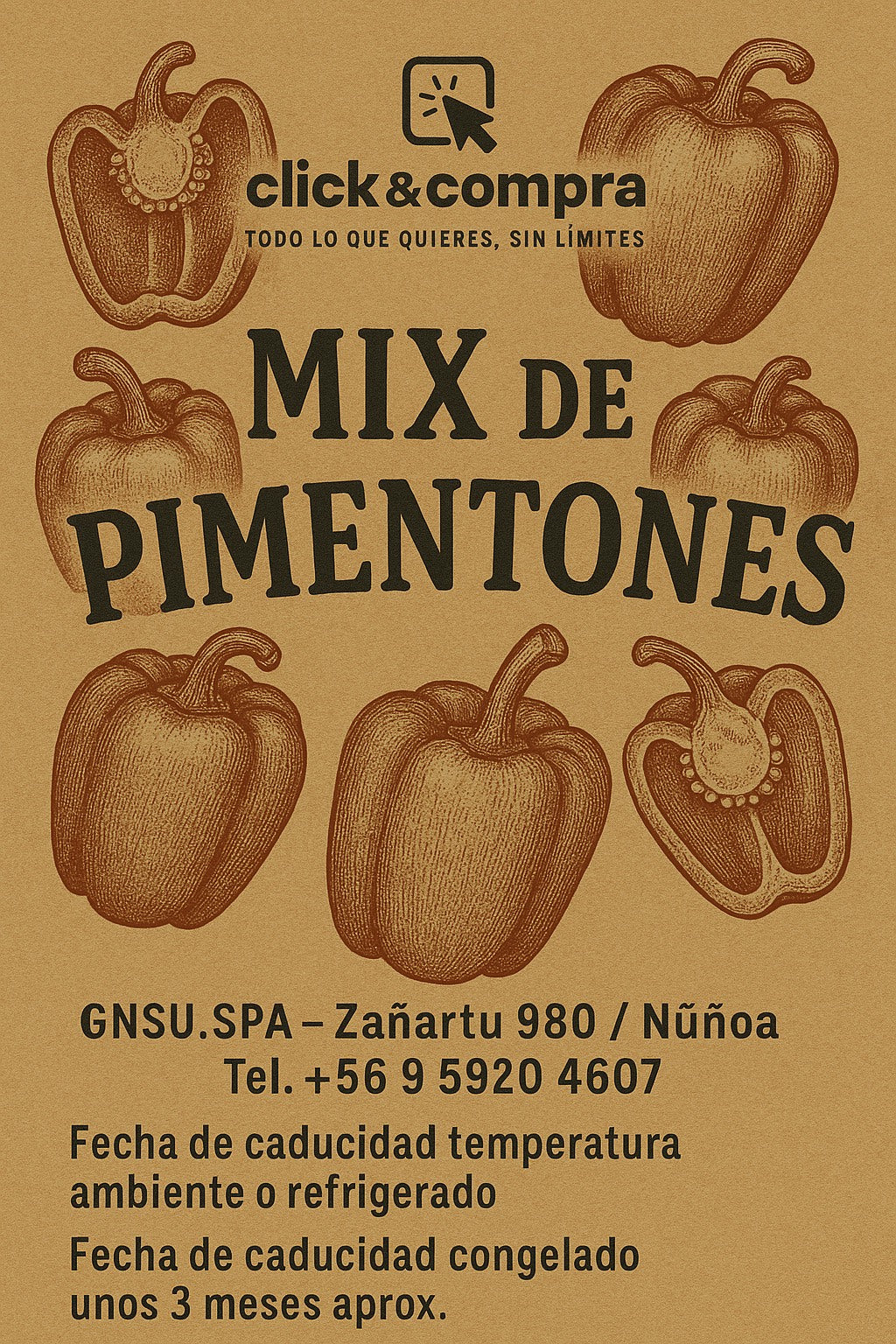 Mix pimentones al vacio 150gr